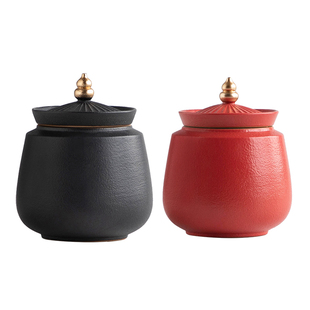 叁旬 官帽茶叶罐便携小号茶叶储存罐密封罐子家用陶瓷防潮小茶仓