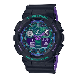 卡西欧海洋之心GA-100BL变色龙手表男学生初高官方官网正品gshock