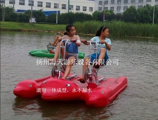 脚踏船四人高位新款 公园景区游玩船水上游乐船玻璃钢船电动画舫船