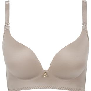 古今内衣女小胸聚拢无痕文胸罩性感深V一片式上薄下厚收副乳拼款