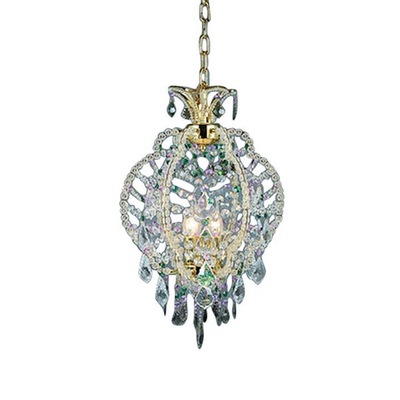 镶花全铜水晶吊灯法式玄关卧室灯