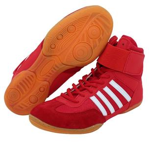 四季拳击儿童摔跤鞋男女训练鞋牛筋底中帮高低帮散打格斗鞋搏击鞋