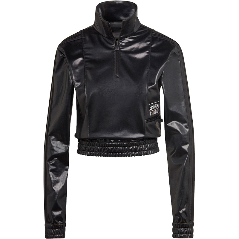 Adidas/阿迪达斯官方正品三叶草女子时尚休闲立领套头上衣HK7245