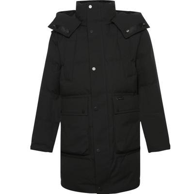 厚款可卸连帽利郎中长款羽绒服