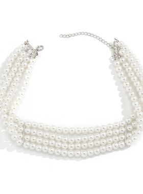 虞书欣同款多层珍珠项链复古百搭