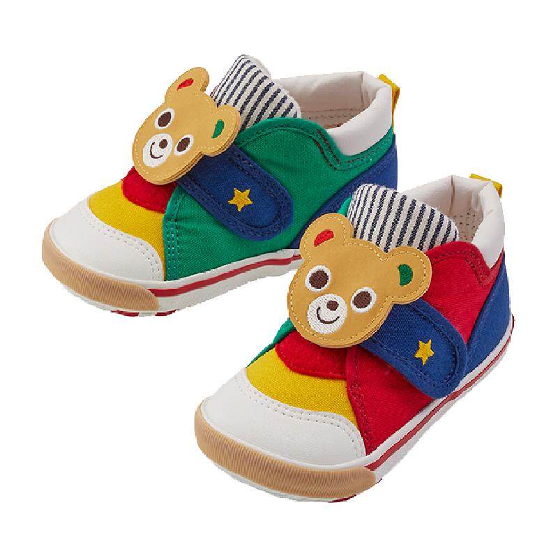 MIKIHOUSE宝宝学步鞋子男宝女宝拼色熊王兔王童鞋日本制
