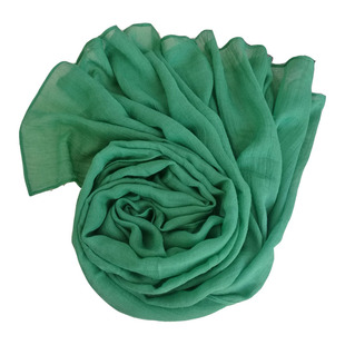 2026春夏新款棉麻围巾女鹅黄色旅游小丝巾空调房护颈椎细长条纱巾