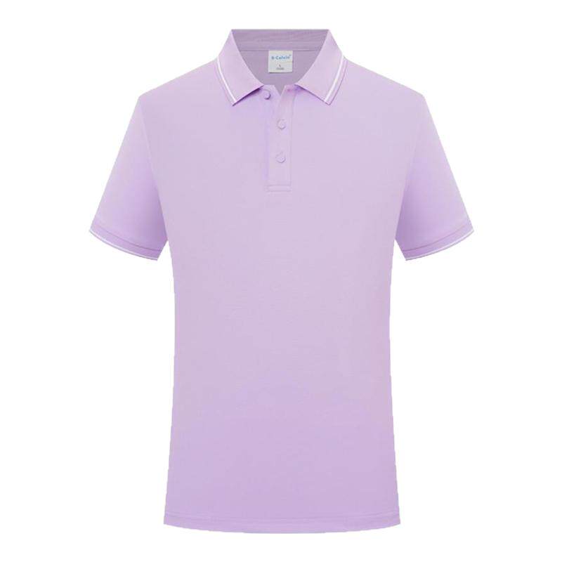 幼儿园老师夏季园服索罗娜浅紫色polo衫女定制工作服diyt恤印logo