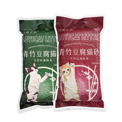 爱宠爱猫绿茶整箱除臭无尘豆腐砂