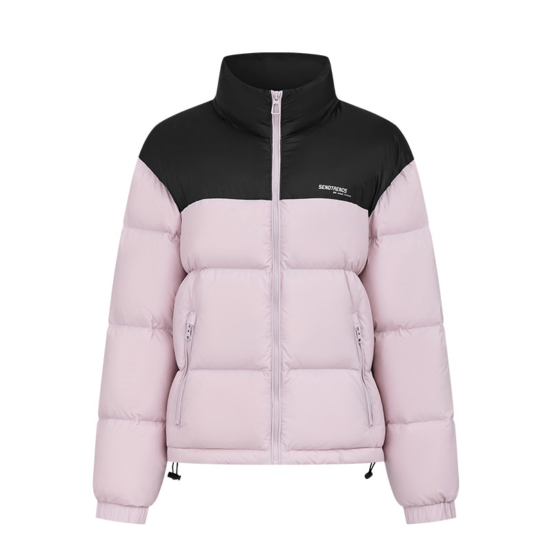 雪中飞休闲时尚常规型立领羽绒服