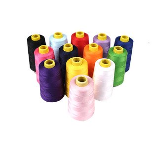 含硅油缝纫线 美星402高速缝纫机涤纶线 4000码缝纫线 大卷宝塔线