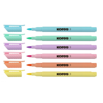 Kores/高乐士马卡龙色笔刷记号笔