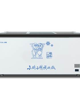 小鸭冷柜商用岛柜大容量冷藏冷冻冰柜雪糕卧式冰箱超市玻璃展示柜