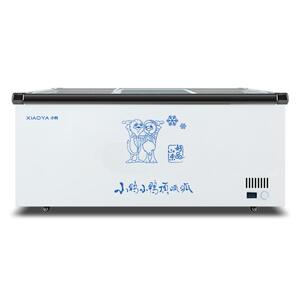 小鸭冷柜商用岛柜大容量冷藏冷冻冰柜雪糕卧式冰箱超市玻璃展示柜