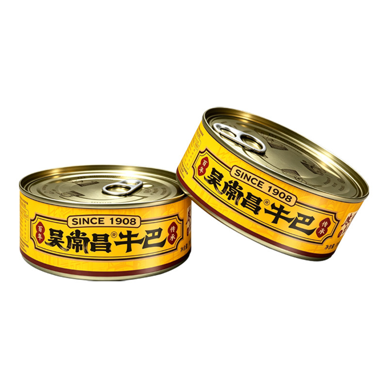 吴常昌牛巴180g*2罐广西特产牛肉罐头玉林美食下饭拌面熟食零食