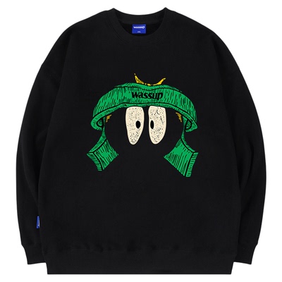 WASSUP美式重磅圆领卫衣男女秋款