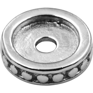 纯银隔片古车轮藏式佛珠手串diy隔珠菩提文玩配饰配件实心垫片925