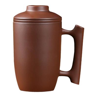 宜兴紫砂杯男士茶杯陶瓷带盖杯主人杯过滤单个泡茶杯家用办公茶杯