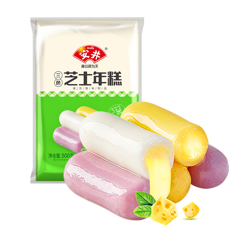 安井三色芝士年糕条夹心拉丝韩式