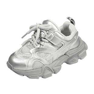 天美童鞋儿童秋季时尚运动鞋男童休闲鞋女童老爹鞋宝宝软底跑步鞋