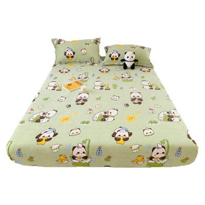 冬季加厚牛奶绒床笠单件床垫套