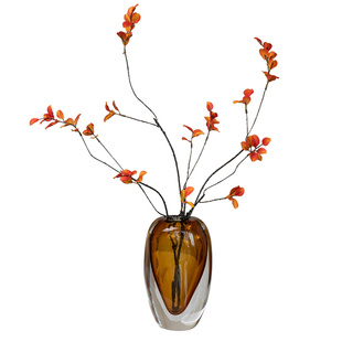 秋叶仿真花秋季植物侘寂风枯枝干花花束客厅摆设餐桌假花装饰摆件