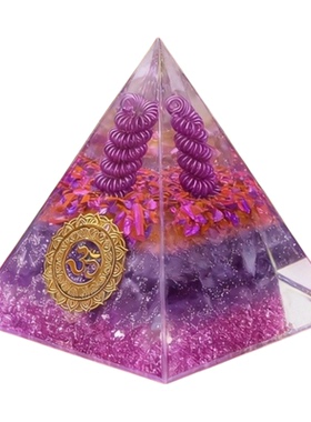 财神殿水晶九紫离火塔招财摆件