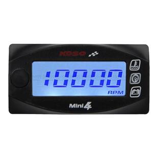 新款koso四合一水温表/转速表/电压表/时间显示摩托车改装仪表