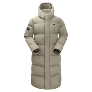 JEEP/吉普800蓬户外防风长款羽绒服冬季保暖防寒鸭绒面包外套男女