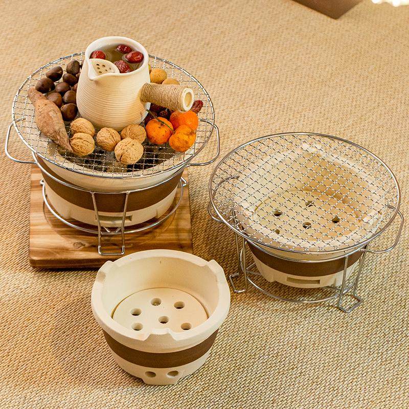 围炉煮茶器具全套罐罐壶烤炉室内电炭两用插电电炉户外烧烤炭炉子
