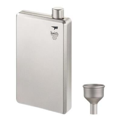 KEITH铠斯纯钛酒壶随身便携