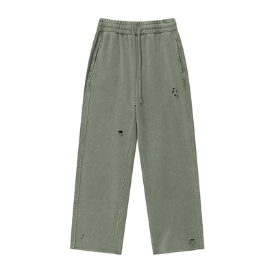 【washedretro+无缝+破洞】长裤