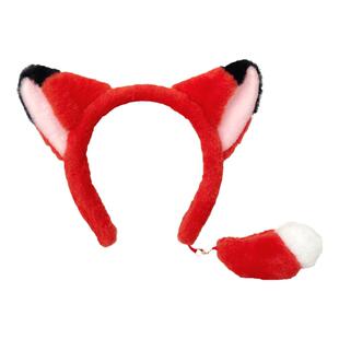 可爱毛绒狐狸耳朵发箍卡通头箍甜美少女头饰儿童发饰搞怪发卡动物