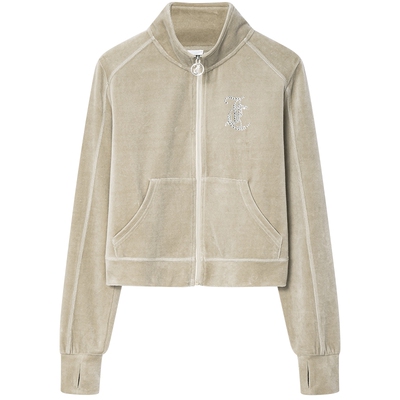 JuicyCouture橘滋丝绒烫钻外套