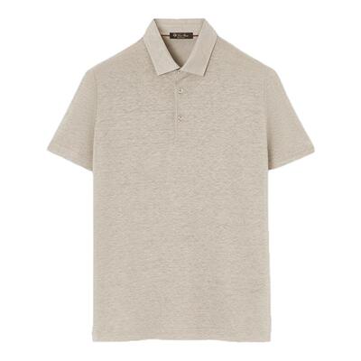 LoroPiana/诺悠翩雅男士T恤经典亚麻Polo衫贴身轻便运动新款