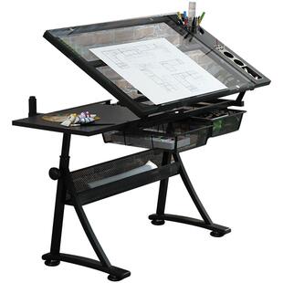 玻璃画室美术绘画桌辅导班培训桌椅套装中学生学校国学书法课桌椅