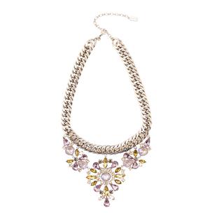 SATELLITE NAOMIE系列法国式项链饰品烟花水滴型女大钻轻奢新款