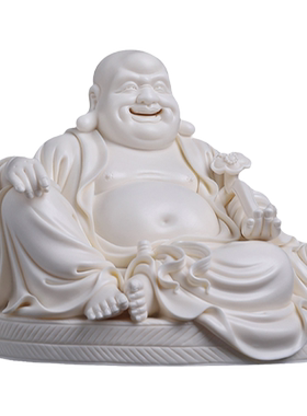 戴玉堂叶云凤陶瓷佛像《平安如意弥勒》大肚笑佛家用供奉家居饰品