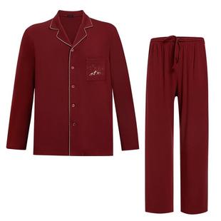 【董洁同款】爱慕日照金山睡衣男女情侣红品含桑蚕丝家居服套装
