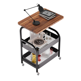 移动小推车收纳办公桌置物架床头柜客厅沙发边茶几厨房零食收纳架