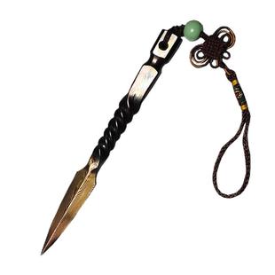 手工撬茶刀 大马士革 百炼花纹钢茶针茶锥 黑茶饼普洱茶茶具配件