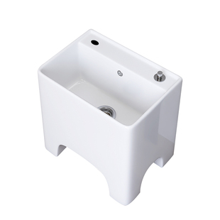 阳台陶瓷高脚拖把池带龙头一体式户外加高拖布池卫生间家用墩布池