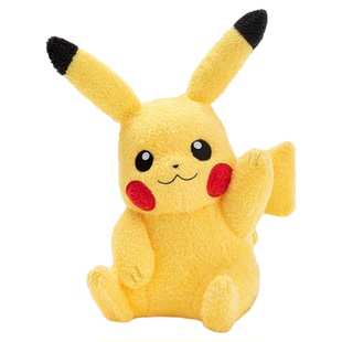 正版宝可梦原型体搪心绒物玩偶手办搪胶毛绒高度还原皮卡丘可达鸭