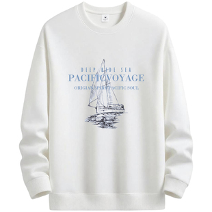 NASA品牌冬季卫衣男士宽松春秋加绒加厚男生青少年潮流长袖打底衫