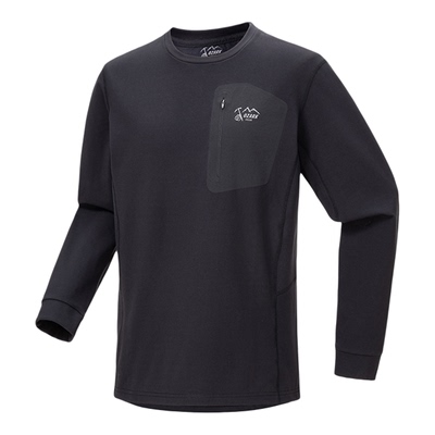 奥索卡户外男抗起球长袖T恤