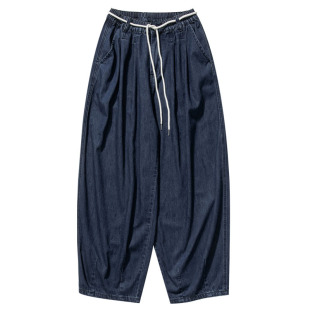 怕生的鹿美式复古oversize宽松老爹牛仔裤男大码阔腿垂感拖地裤子