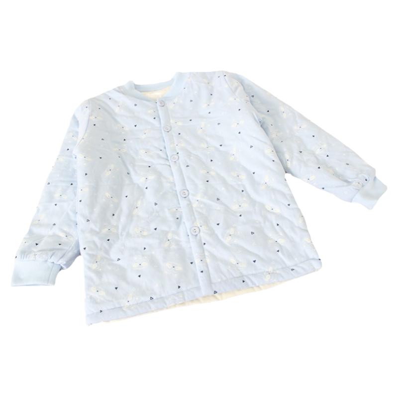 美好小棉袄宝宝全棉秋冬棉服可水洗薄款儿童棉服男女条纹前开上衣