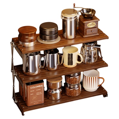 自由折叠玻璃杯咖啡器皿收纳架子