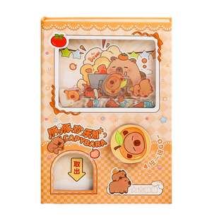 可爱小猫扭蛋机口袋本迷你豆豆本小学生笔记本高颜值手账本记事本卡通日记本儿童解压小本子奖励礼物女孩文具