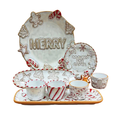 mud圣诞套装套装圣诞小碗长鱼盘